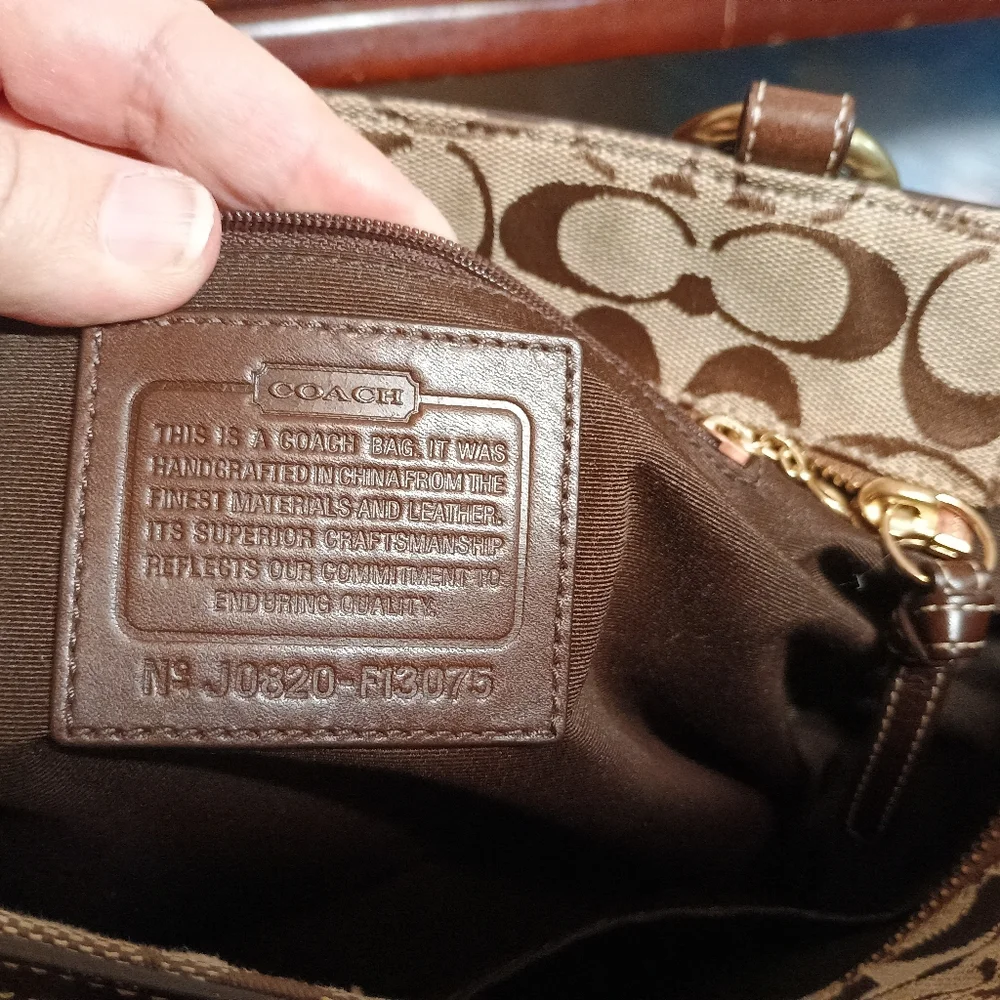 Coach Pierced East West Patchwork Tote